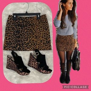 H&M micro mini leopard skirt